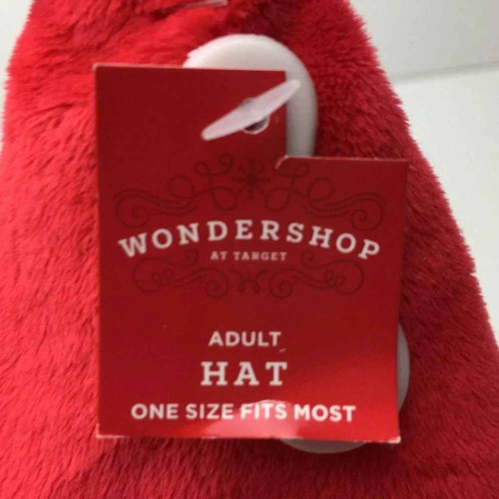 Wondershop Adult Red Santa Hat Face Mustache Beard Christmas Holiday One Size